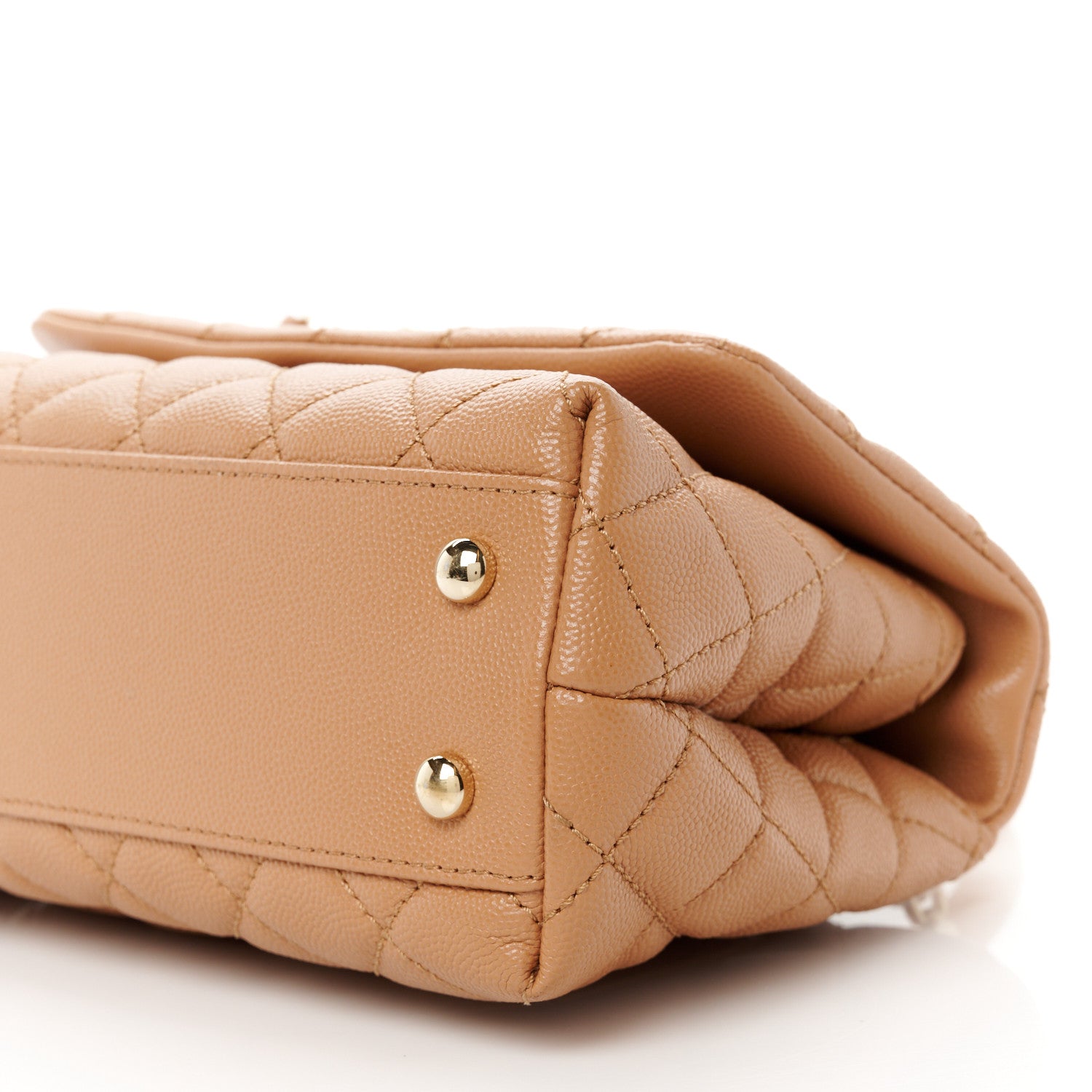 Chanel Caviar Quilted Lizard Embossed Mini Coco Handle Flap Brown 11 of 11