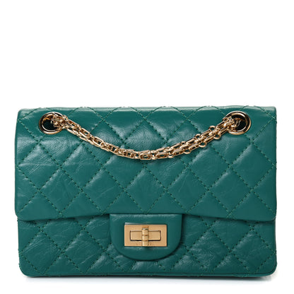 Chanel Aged Calfskin Quilted 2.55 Reissue Mini Flap Green 1 of 4