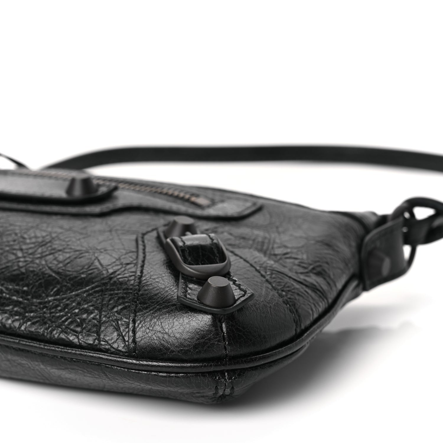 Balenciaga Agneau Arena Classic Hardware Le City Pouch On Strap Black 9 of 9