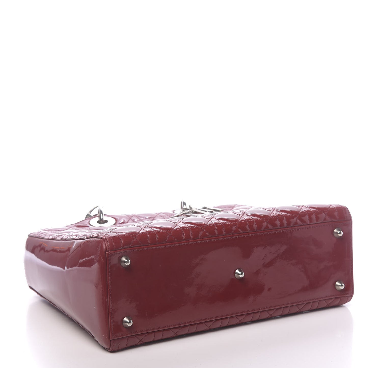 Patent Cannage Large Lady Dior Red