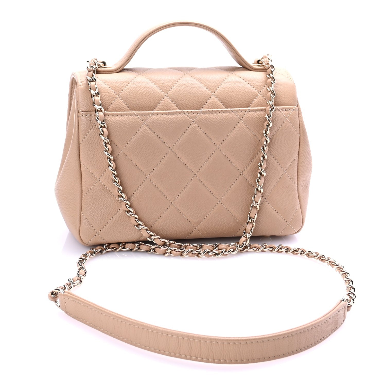Chanel Caviar Quilted Small Business Affinity Flap Beige 3 of 11
