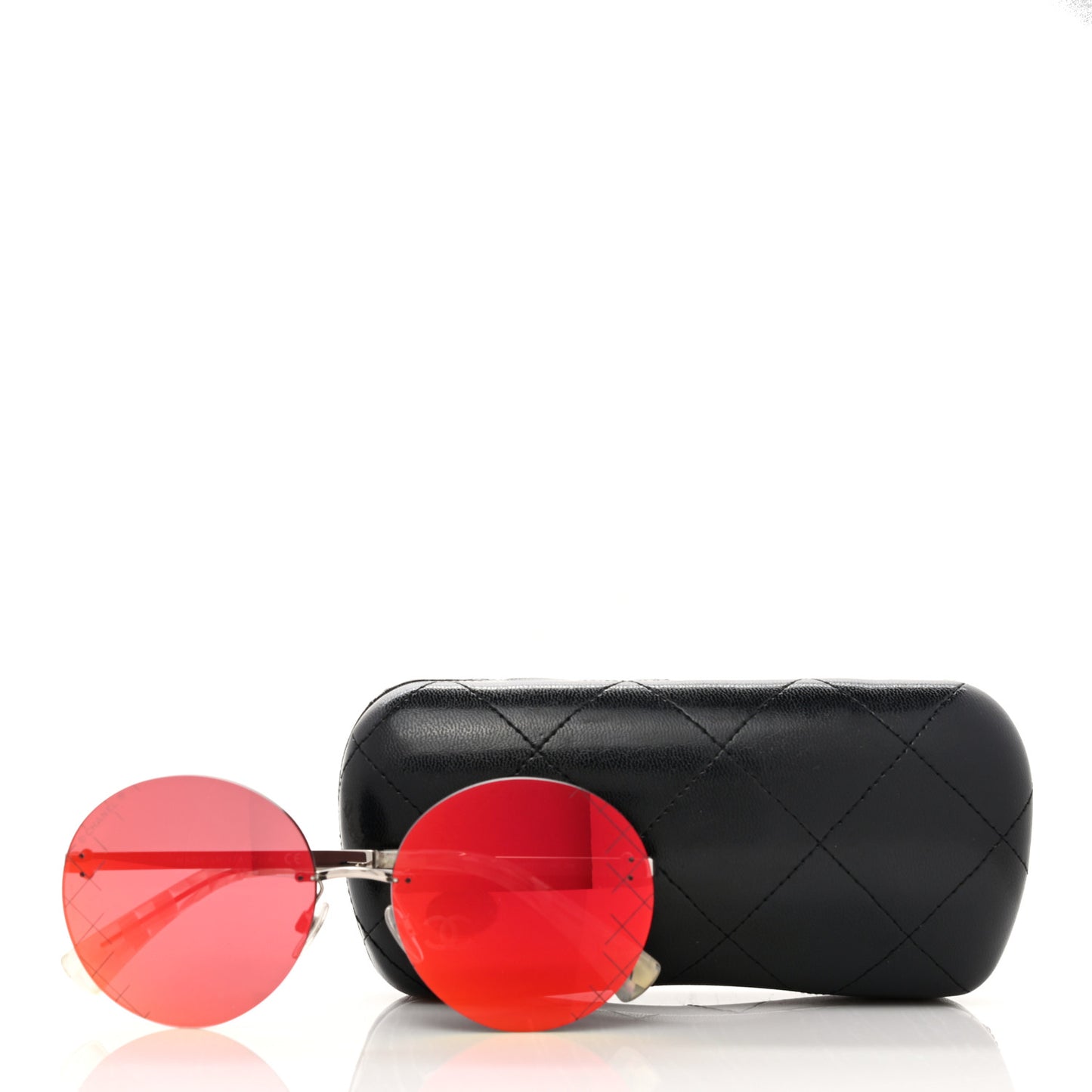 Mirrored Round Sunglasses 4216 Red