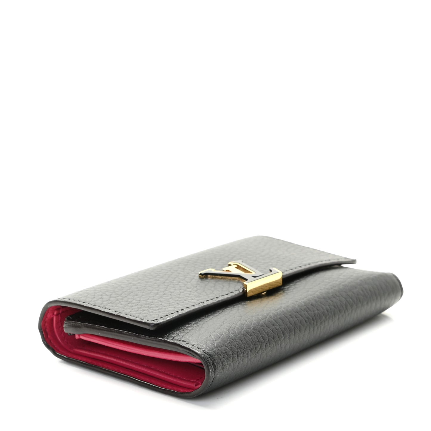 Taurillon Capucines Compact Wallet Black