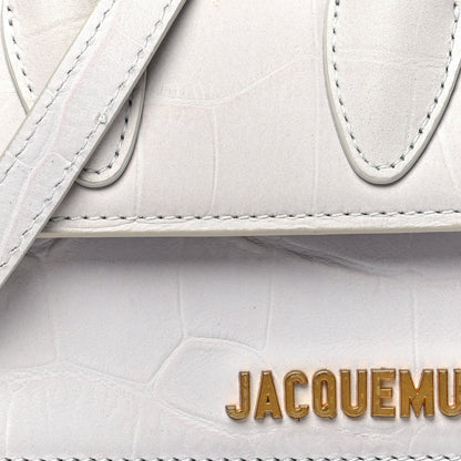 Jacquemus Suede Crocodile Embossed Le Chiquito Grey 7 of 7
