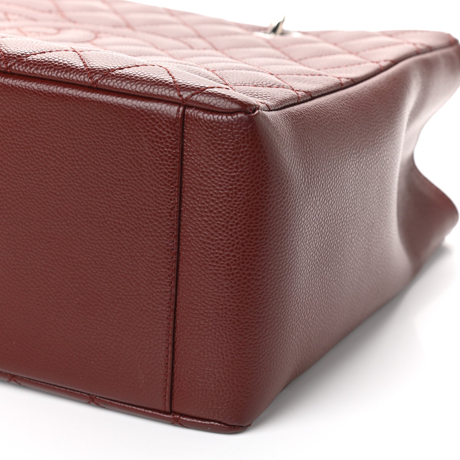 Chanel Caviar Quilted Grand Shopping Tote GST Dark Burgundy 10 of 10
