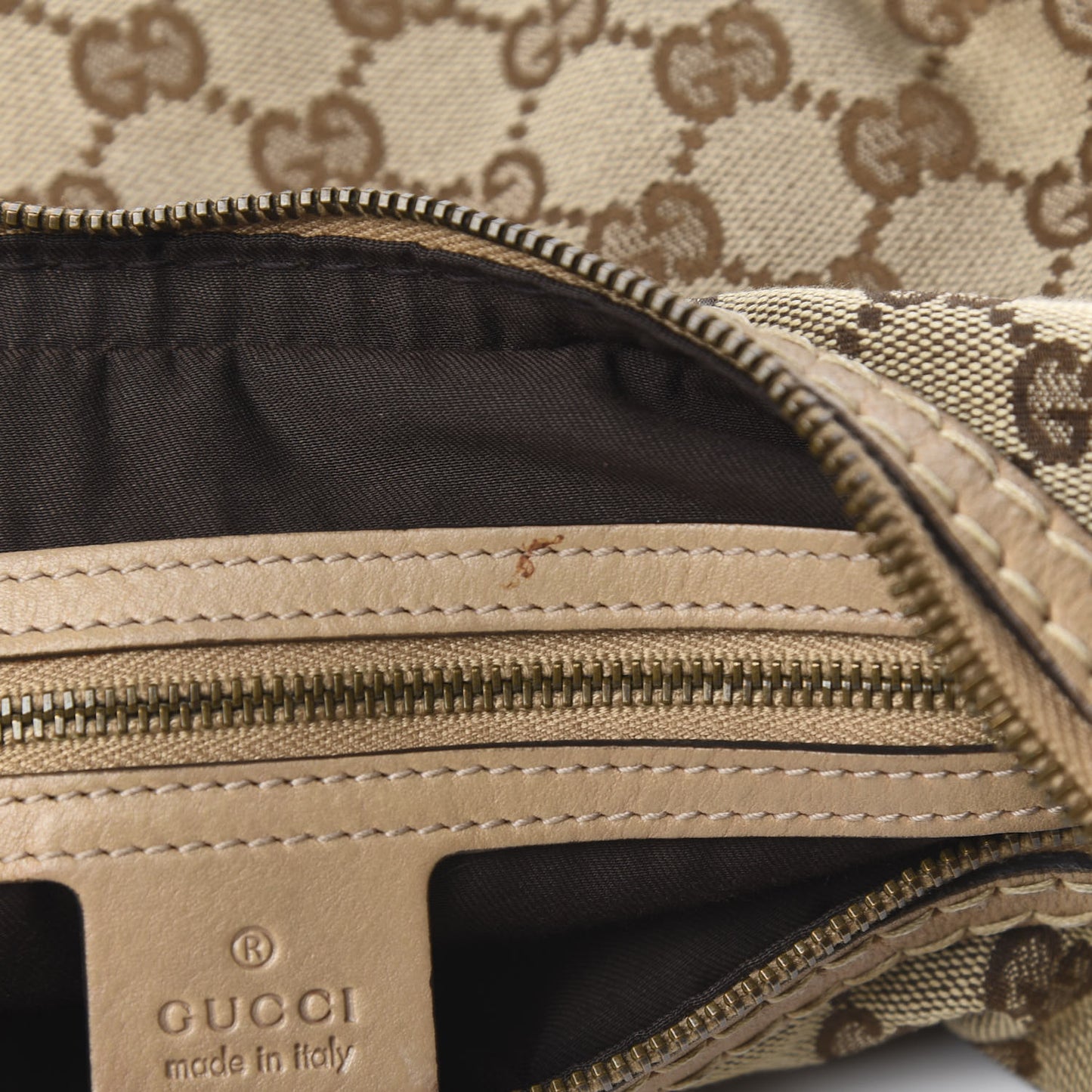 Monogram Medium Jockey Hobo Beige