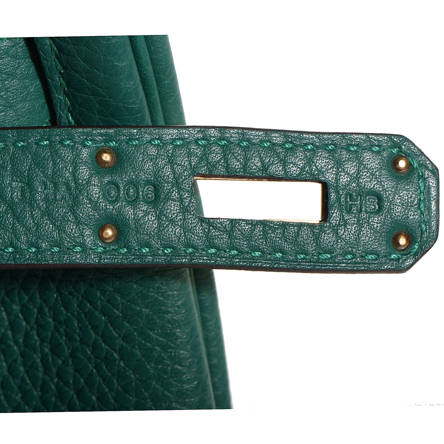 Hermes Taurillon Clemence Birkin 30 Malachite 9 of 19