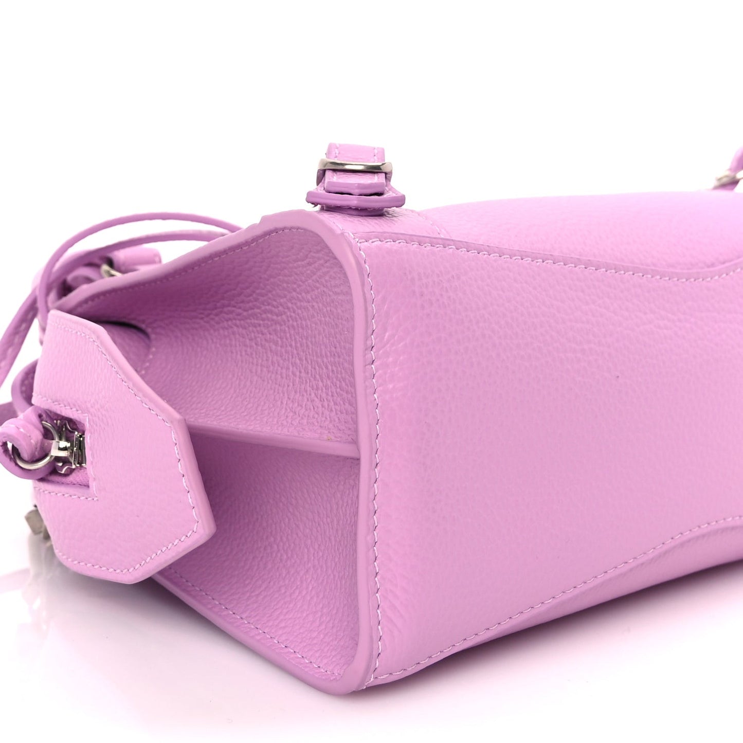 Grained Calfskin Neo Classic Silver Hardware Mini City Lilac