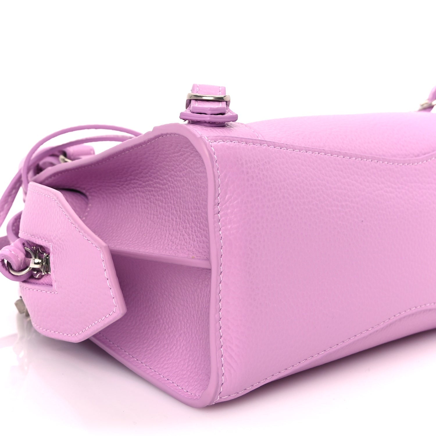 Balenciaga Grained Calfskin Neo Classic Silver Hardware Mini City Lilac 7 of 8