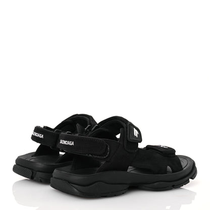 Balenciaga Recycled Casual Nylon Womens Tourist Sandals 39 Black 4 of 10