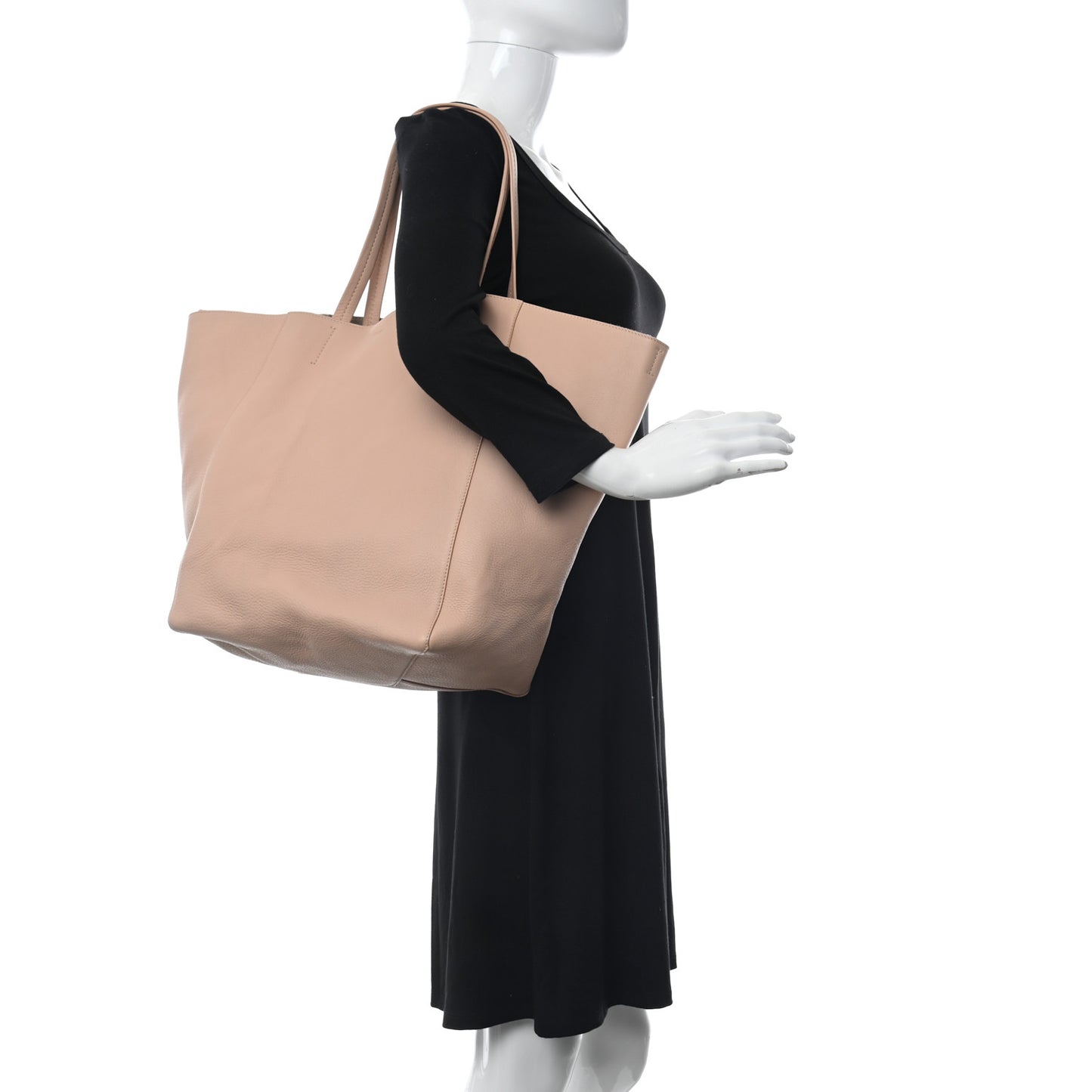 Soft Grained Calfskin Medium Horizontal Cabas Phantom Light Blush