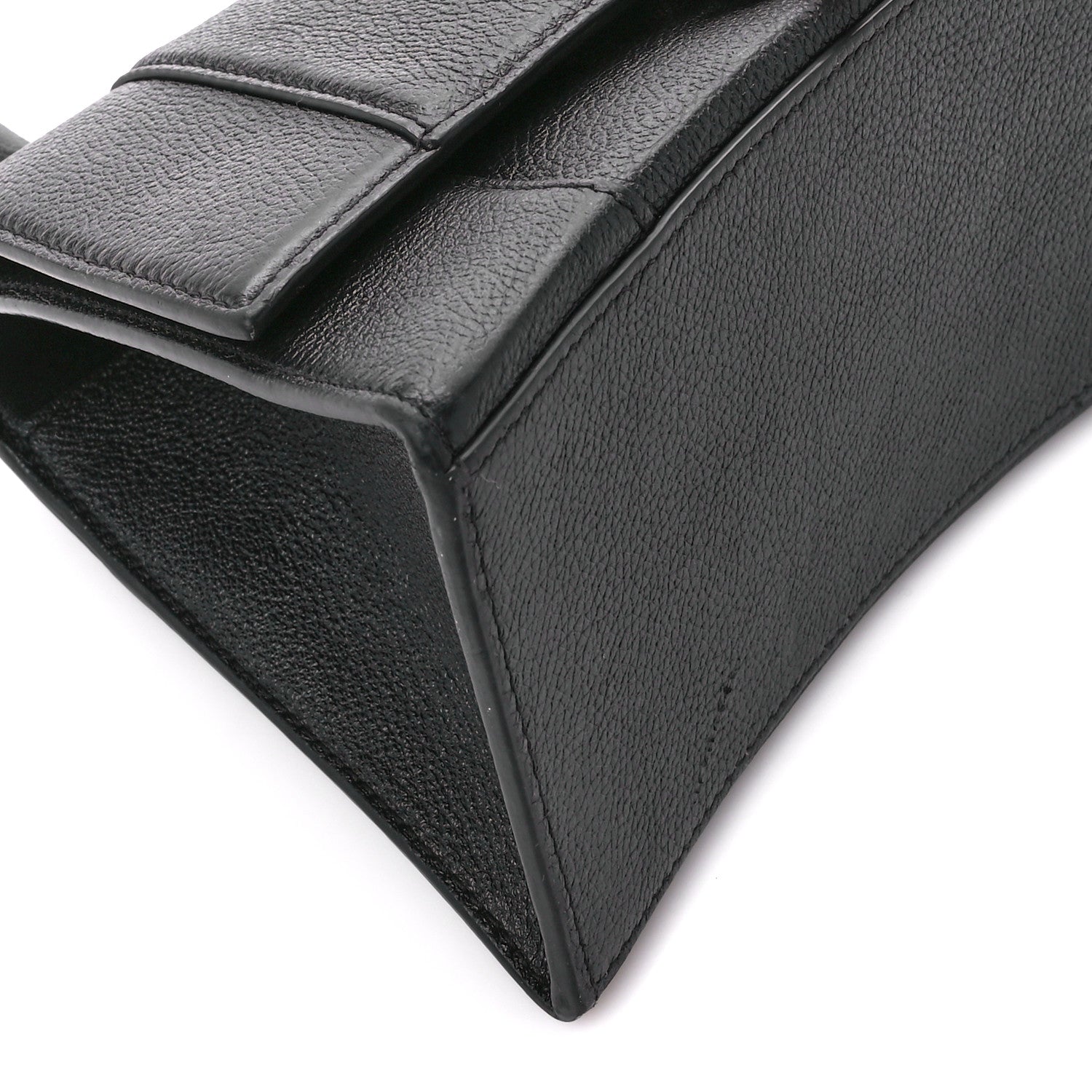 Balenciaga Grained Calfskin Small Hourglass Top Handle Bag Black 8 of 11