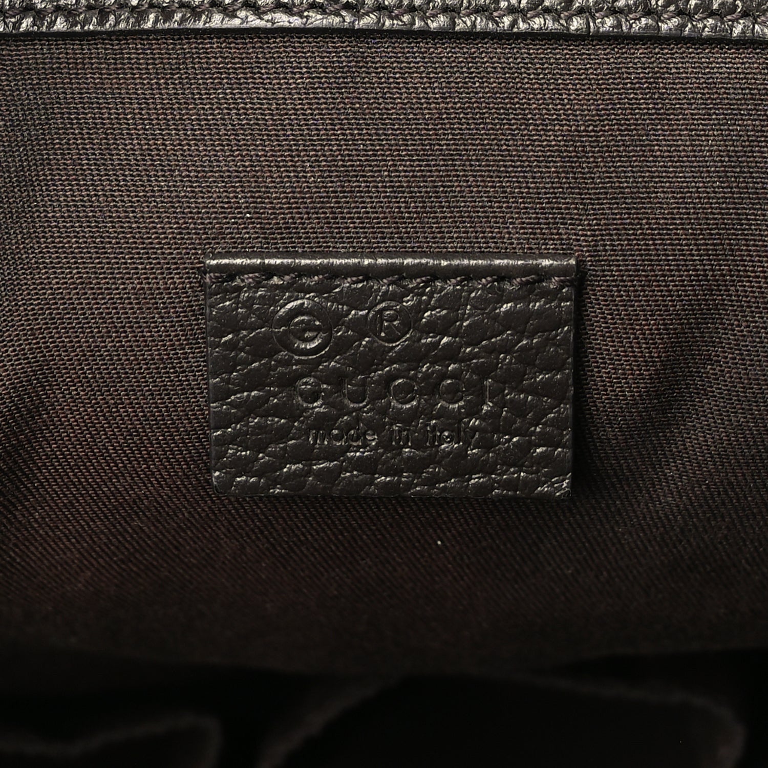 Gucci Monogram Dollar Calfskin O Drawstring Backpack  Beige Ebony Testa di Moro Dark Chocolate 5 of 8