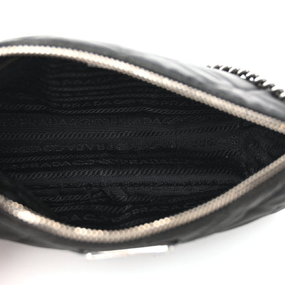 Prada Nylon Tessuto Impuntu Quilted Crossbody Bag Black 4 of 9