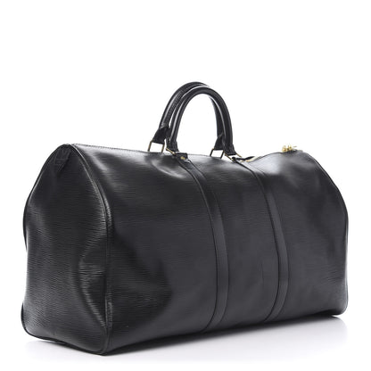 Louis Vuitton Epi Keepall 50 Black 2 of 10
