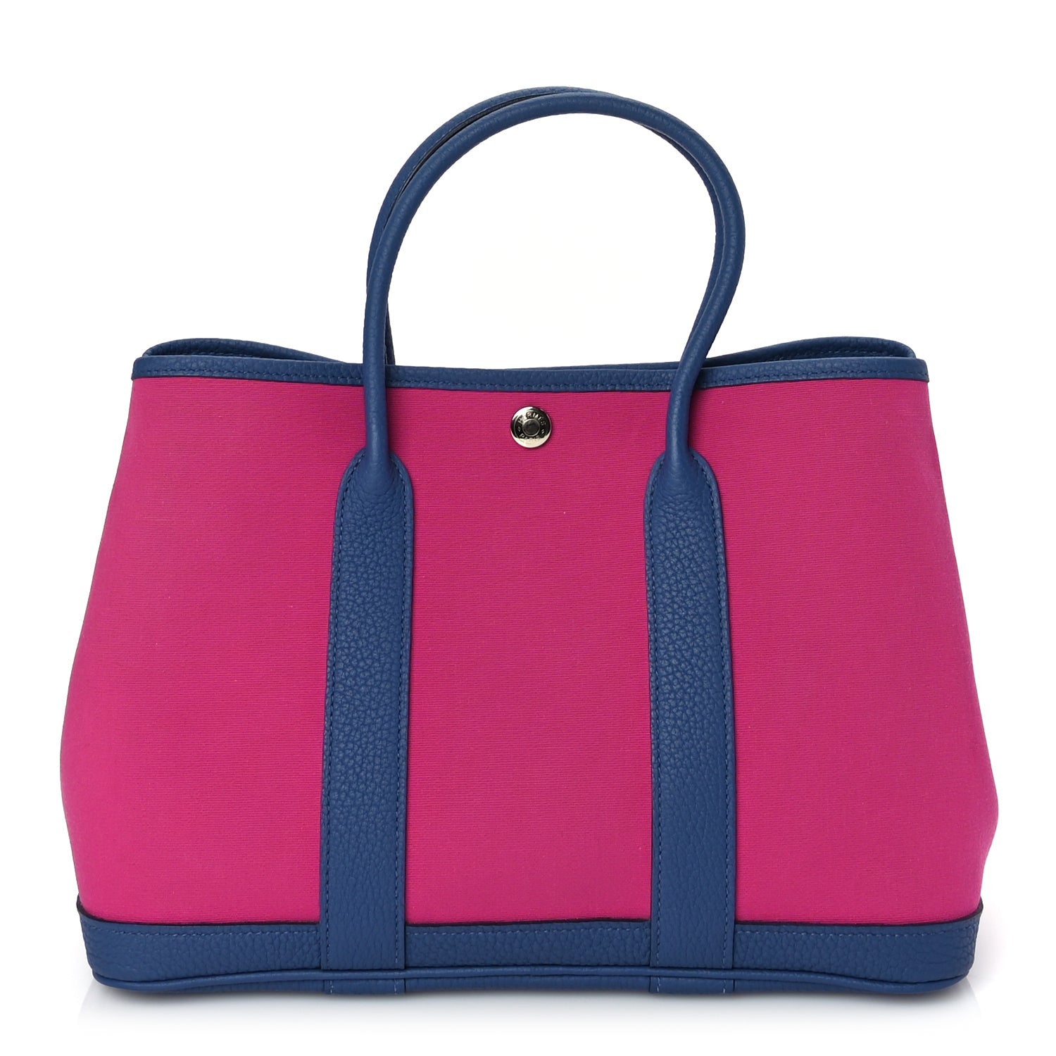 Hermes Toile Officier Negonda Garden Party Tote 30 TPM Magnolia Bleu Agate 1 of 8