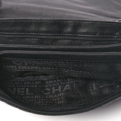 Chanel Lambskin Quilted Chocolate Bar Camellia No. 5 Flap Bag Black 4 of 9