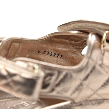 Chanel Iridescent Lambskin Velcro Dad Sandals Light Bronze 7 of 9