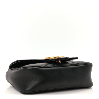 Gucci Calfskin Matelasse Super Mini GG Marmont Shoulder Bag  Black 3 of 8