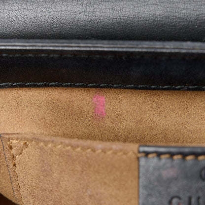 Gucci GG Supreme Monogram Calfskin Small Padlock Shoulder Bag Beige Black Cuir 9 of 16