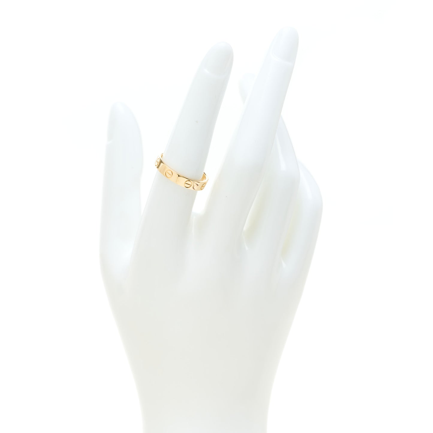 18K Yellow Gold 3.5mm LOVE Wedding Band Ring 54 7