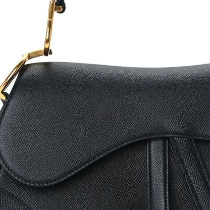 Christian Dior Grained Calfskin Saddle Bag  Black 6 of 8