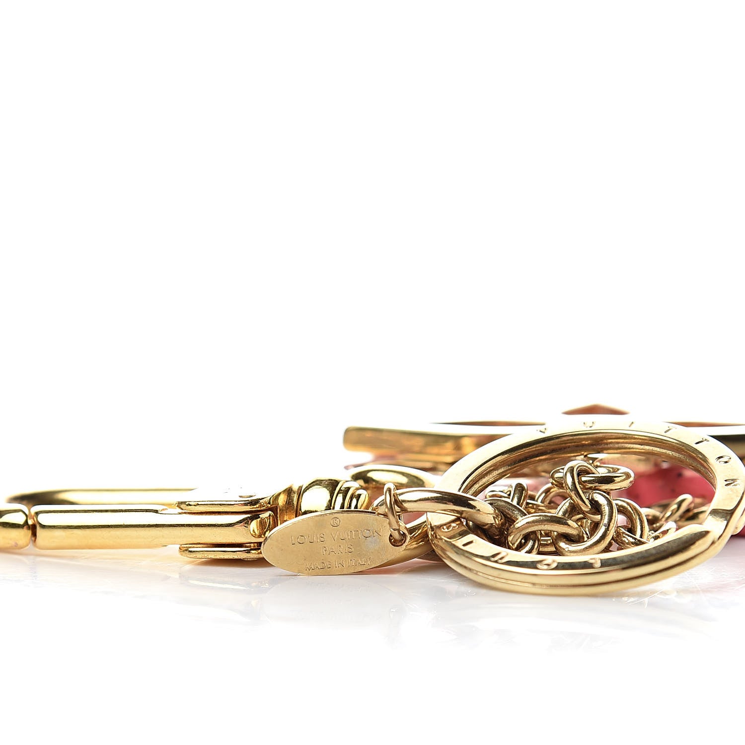 Louis Vuitton Colorline Bag Charm Key Holder Pink Glitter 3 of 5