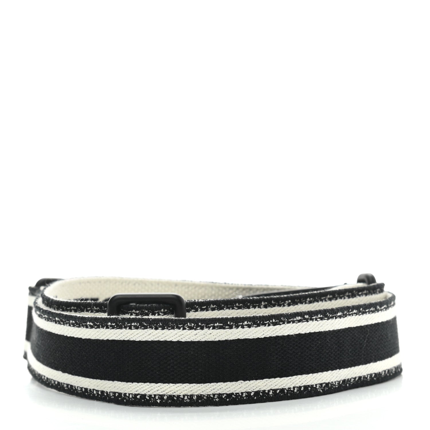 Christian Dior Canvas Embroidered Shoulder Strap Black Ultramatte 2 of 5