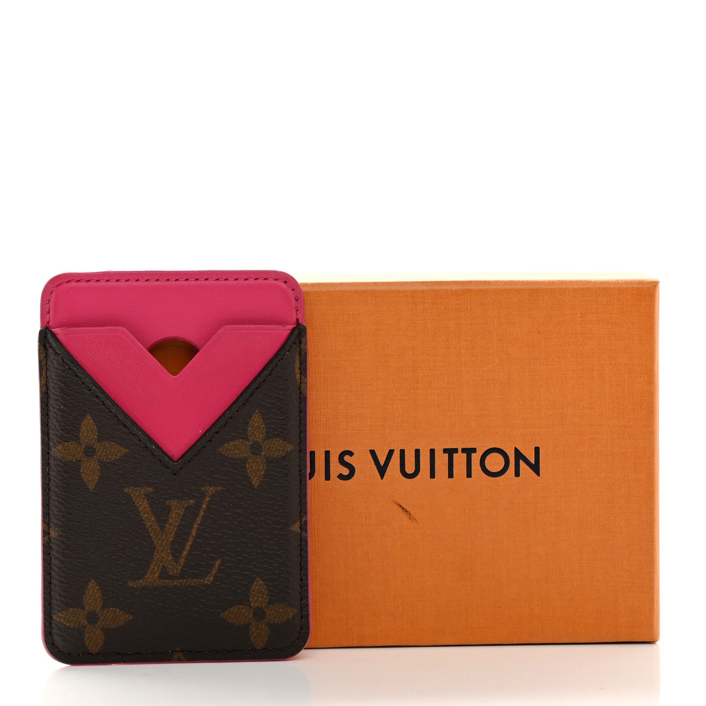 Monogram Macassar Magnetic Card Holder Pondichery Pink