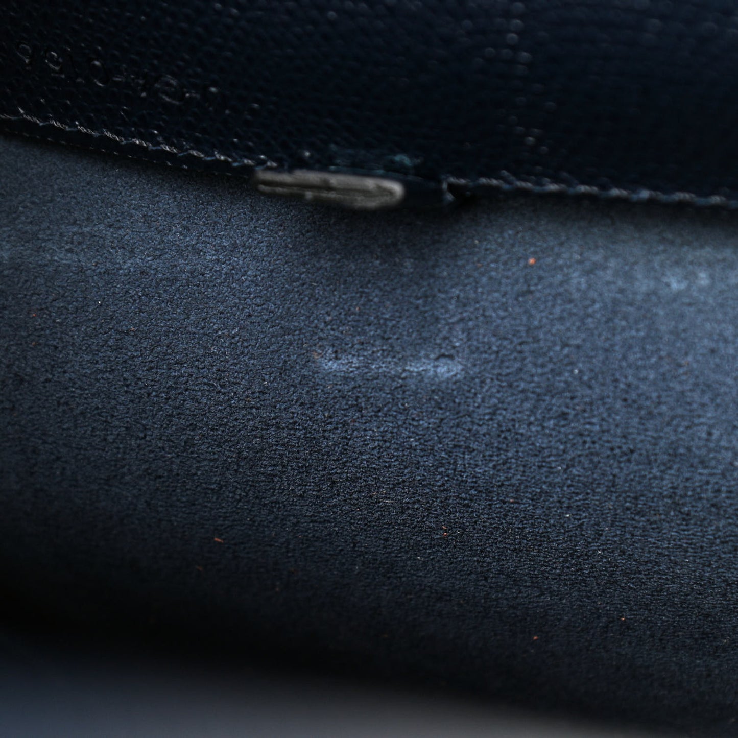 Grained Calfskin Small Vertical Bi-Cabas Navy Terracotta