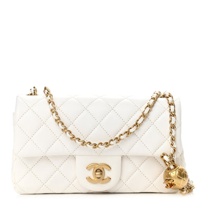 Chanel Lambskin Quilted Mini Rectangular Pearl Crush Flap White 1 of 14