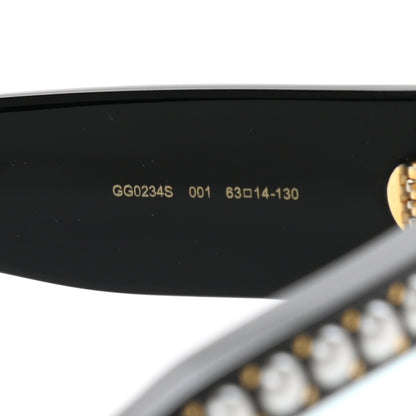 Gucci Acetate Pearl Rectangular Frame Sunglasses GG0234S Black 5 of 9