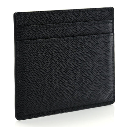 Saint Laurent Grain De Poudre Card Case Black 3 of 9