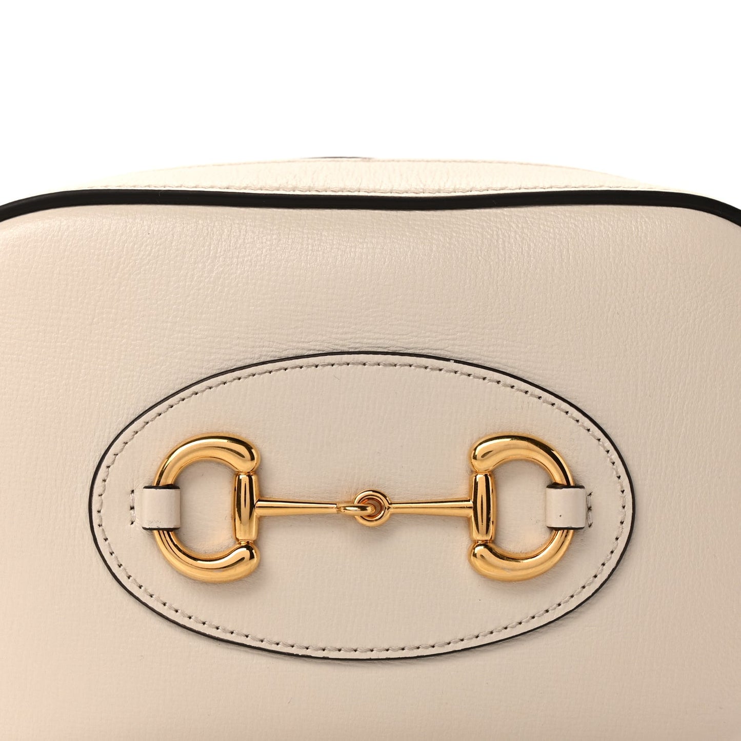 Azalea Calfskin Mini Horsebit 1955 Camera Shoulder Bag  Mystic White