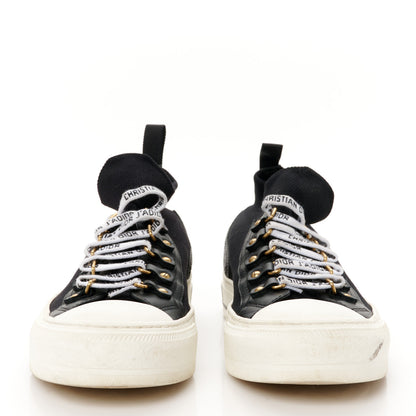 Christian Dior Technical Knit Calfskin Womens Walk'N'Dior High Top Sneaker 38.5 Black 3 of 10