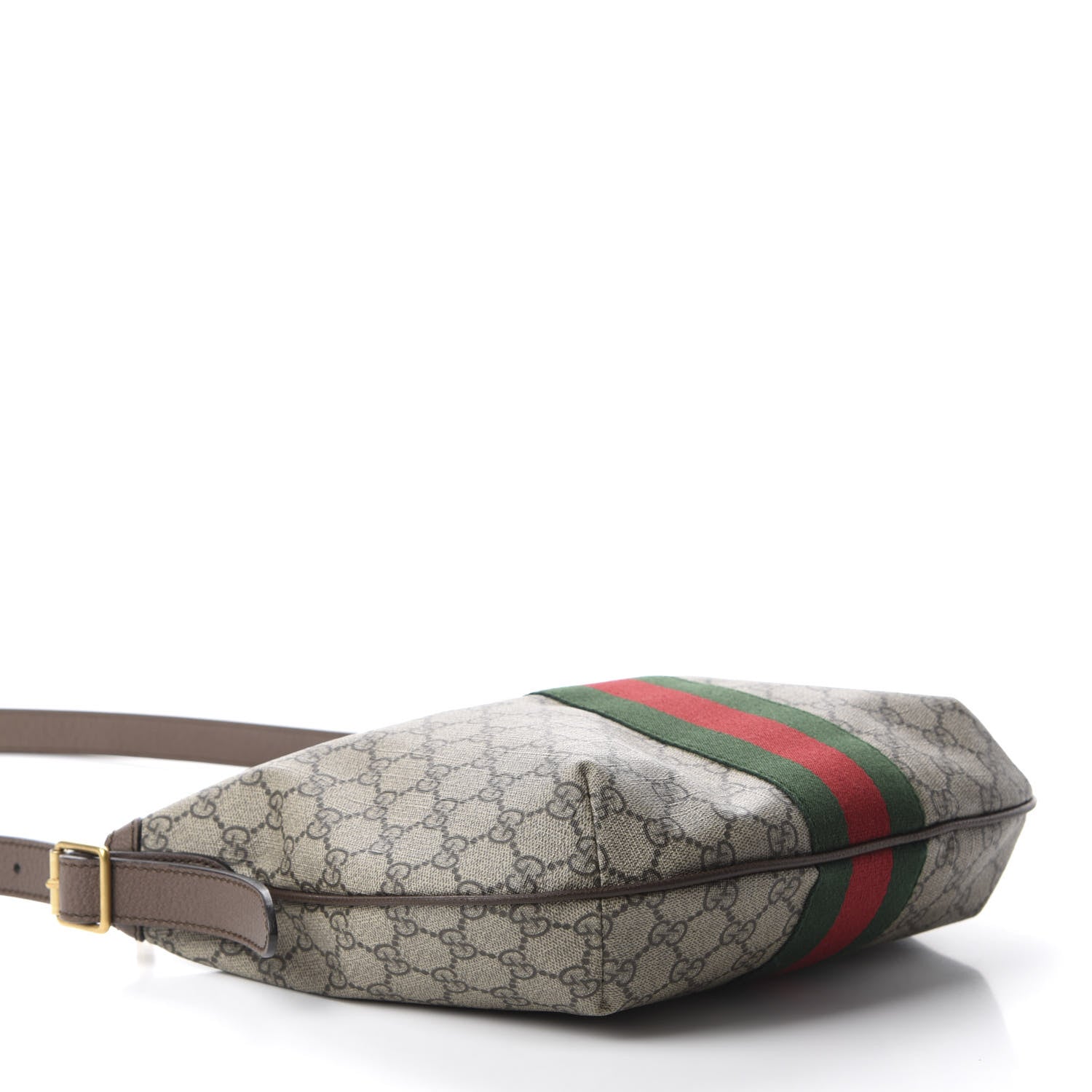 Gucci GG Supreme Monogram Web Small Ophidia Half Moon Hobo Brown 4 of 15