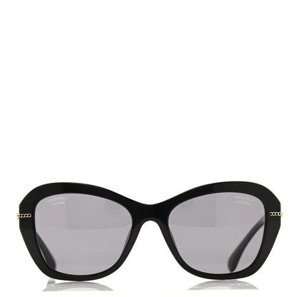 Chanel Acetate Polarized CC Butterfly Sunglasses 5510-A Black 2 of 7