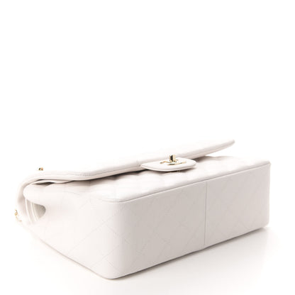 Chanel Caviar Quilted Jumbo Double Flap White 4 of 10