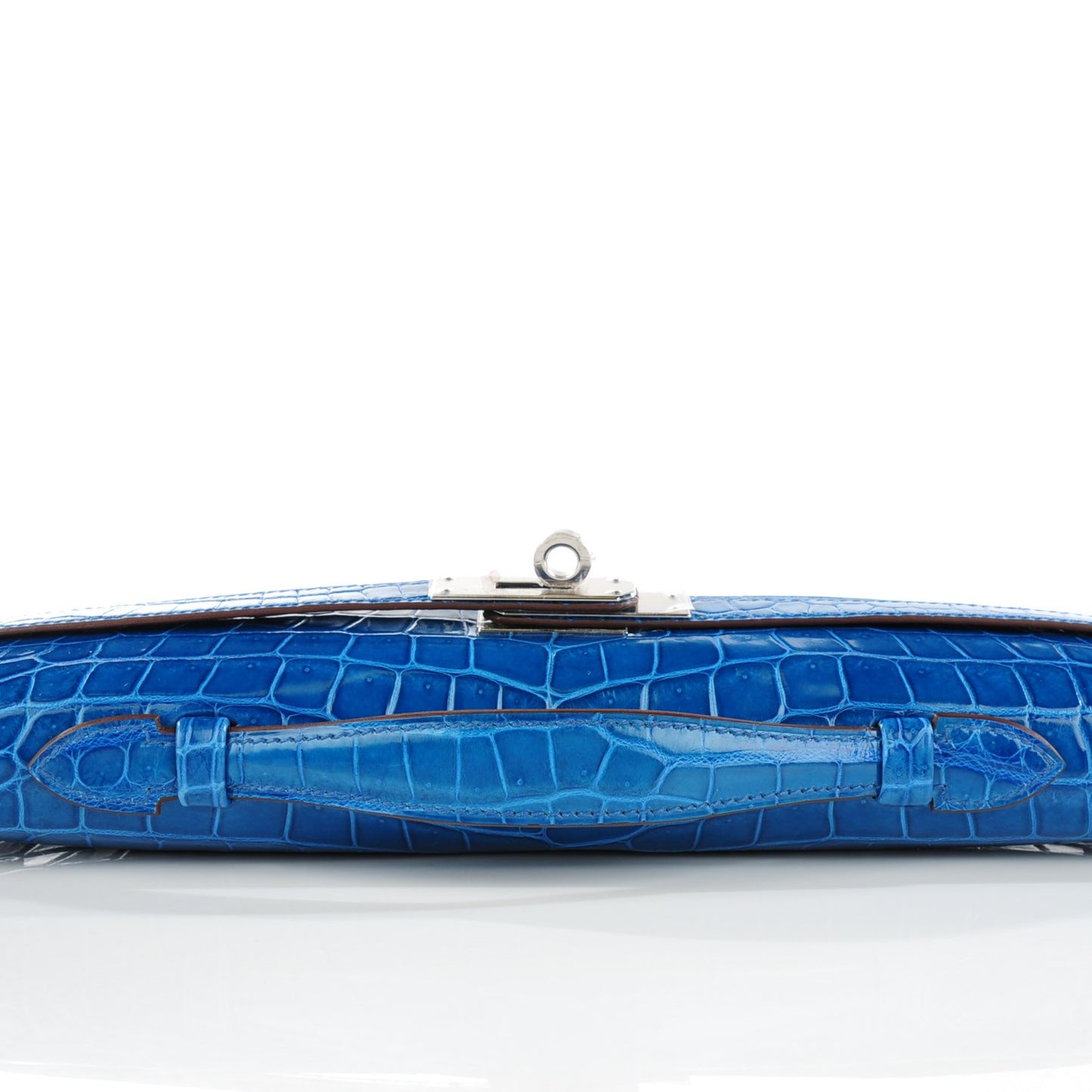 Shiny Niloticus Crocodile Kelly Cut Pochette Mykonos