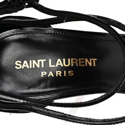 Saint Laurent Patent Cassandra 100 Sandals 37.5 Black 7 of 7
