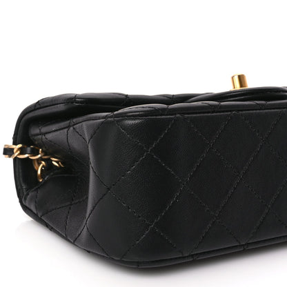 Chanel Lambskin Quilted Mini Rectangular Pearl Crush Flap Black 8 of 9
