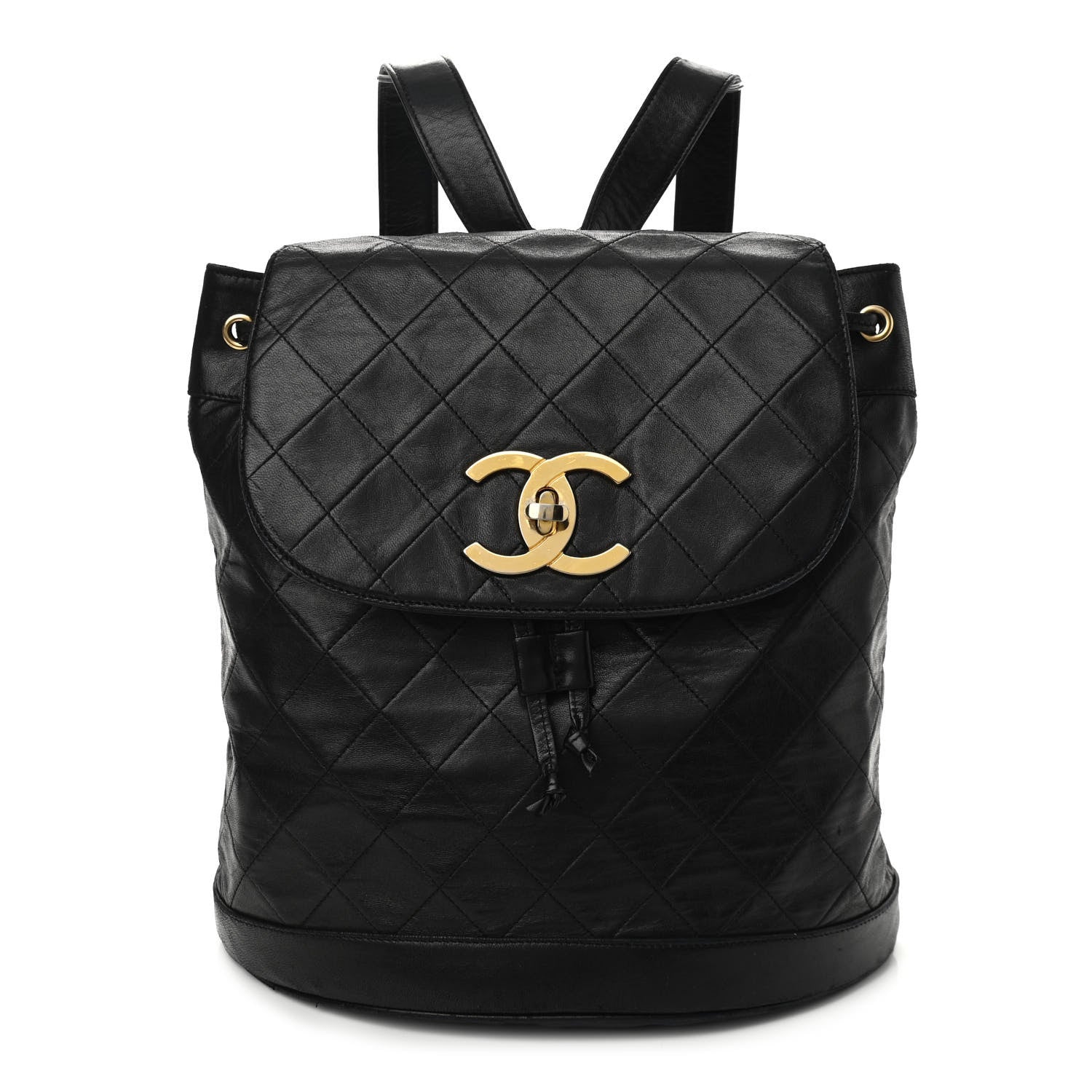 Chanel Lambskin Quilted Backpack Black 1 of 15