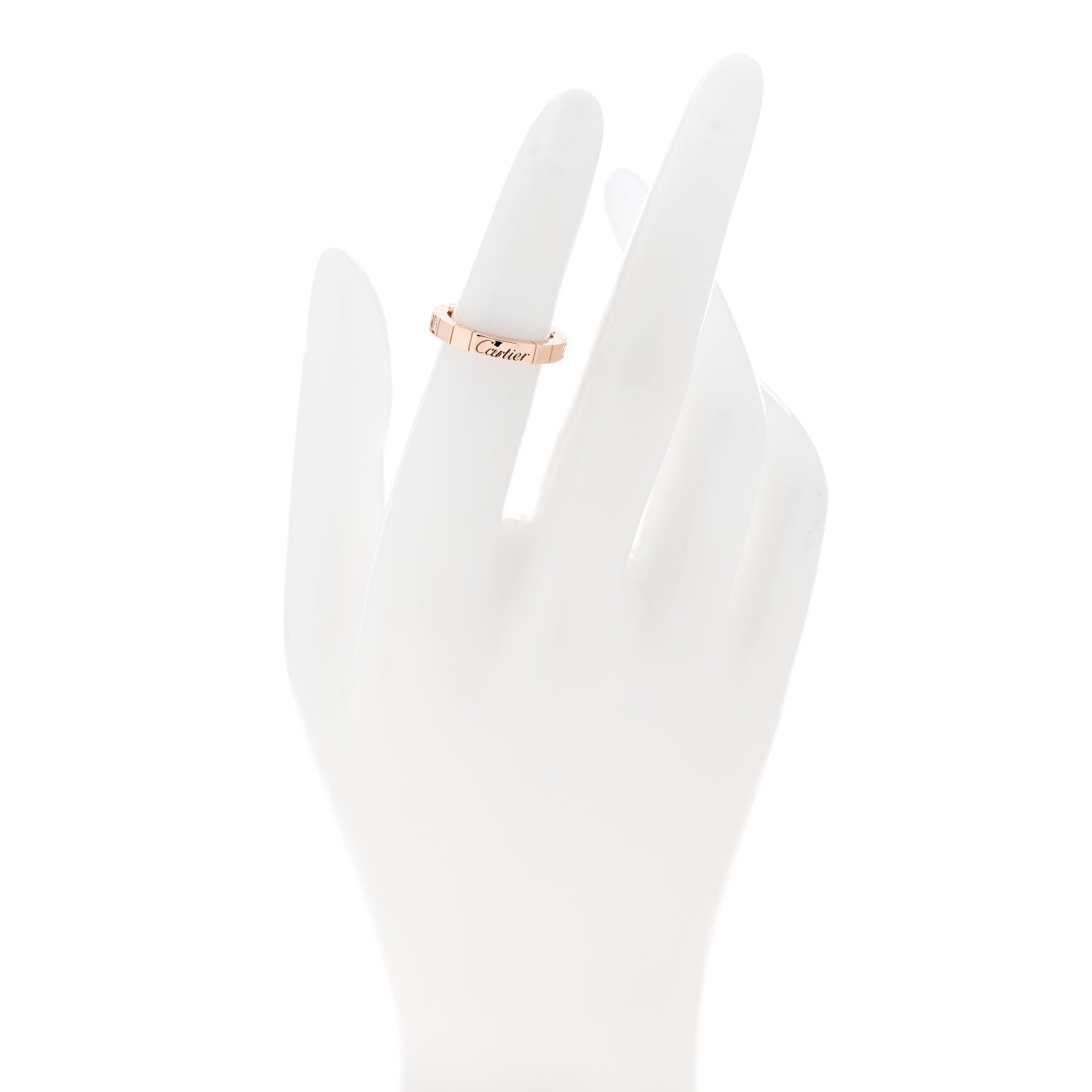 Cartier 18K Pink Gold Diamond Pink Sapphire Lanieres Ring 47 4.25 2 of 5