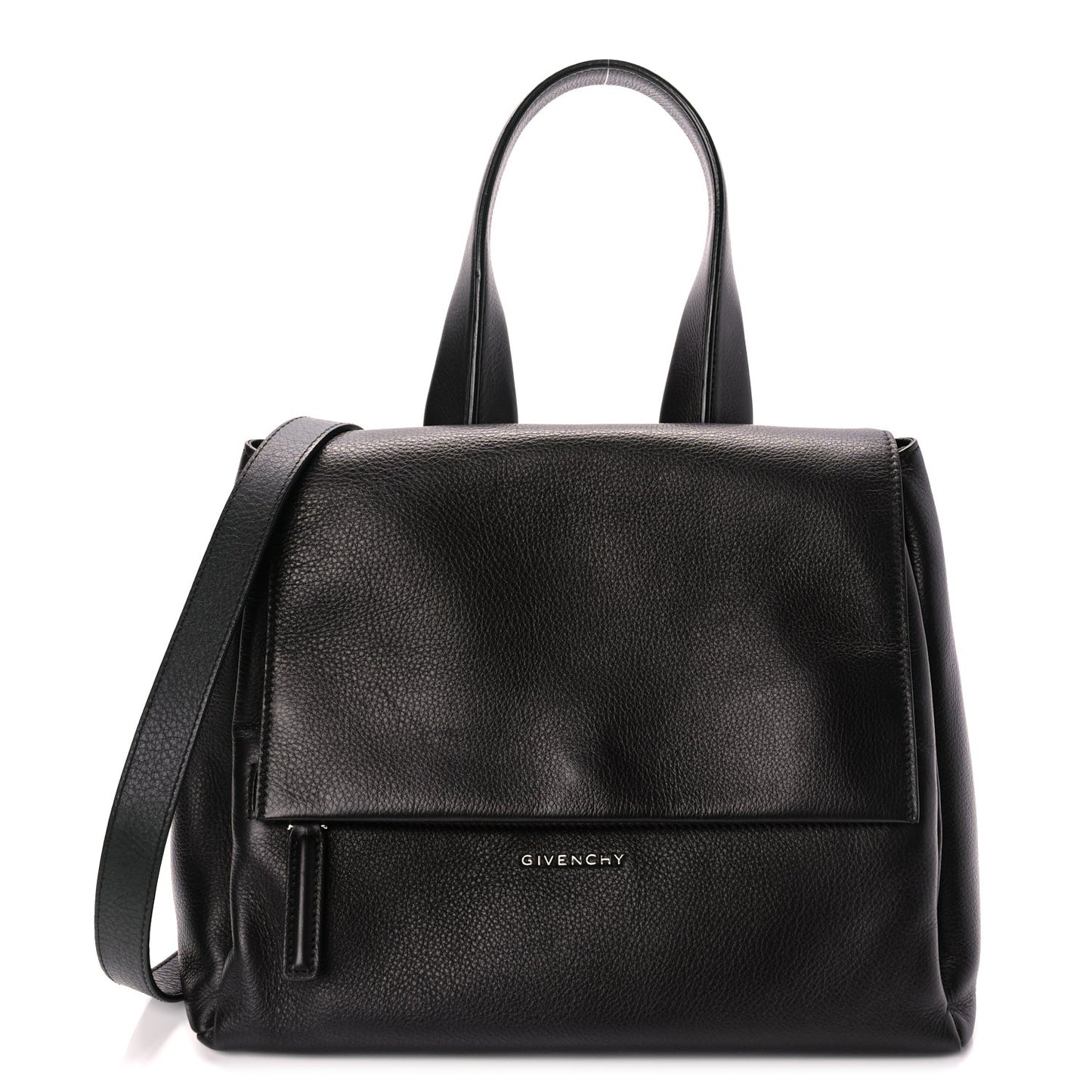 Calfskin Small Pandora Pure Flap Bag Black