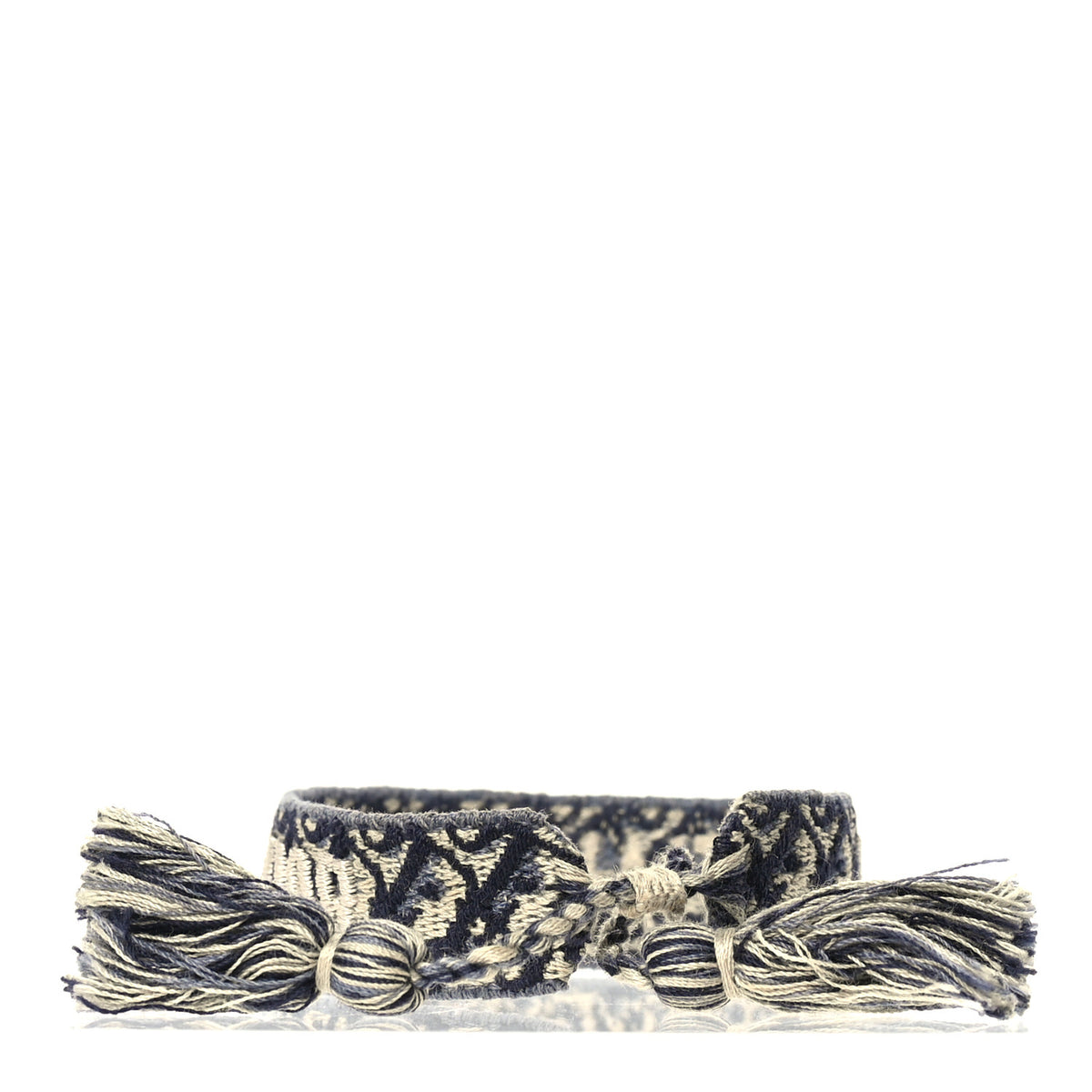 Christian Dior Woven Cotton J'Adior Friendship Bracelet Blue Beige 3 of 3