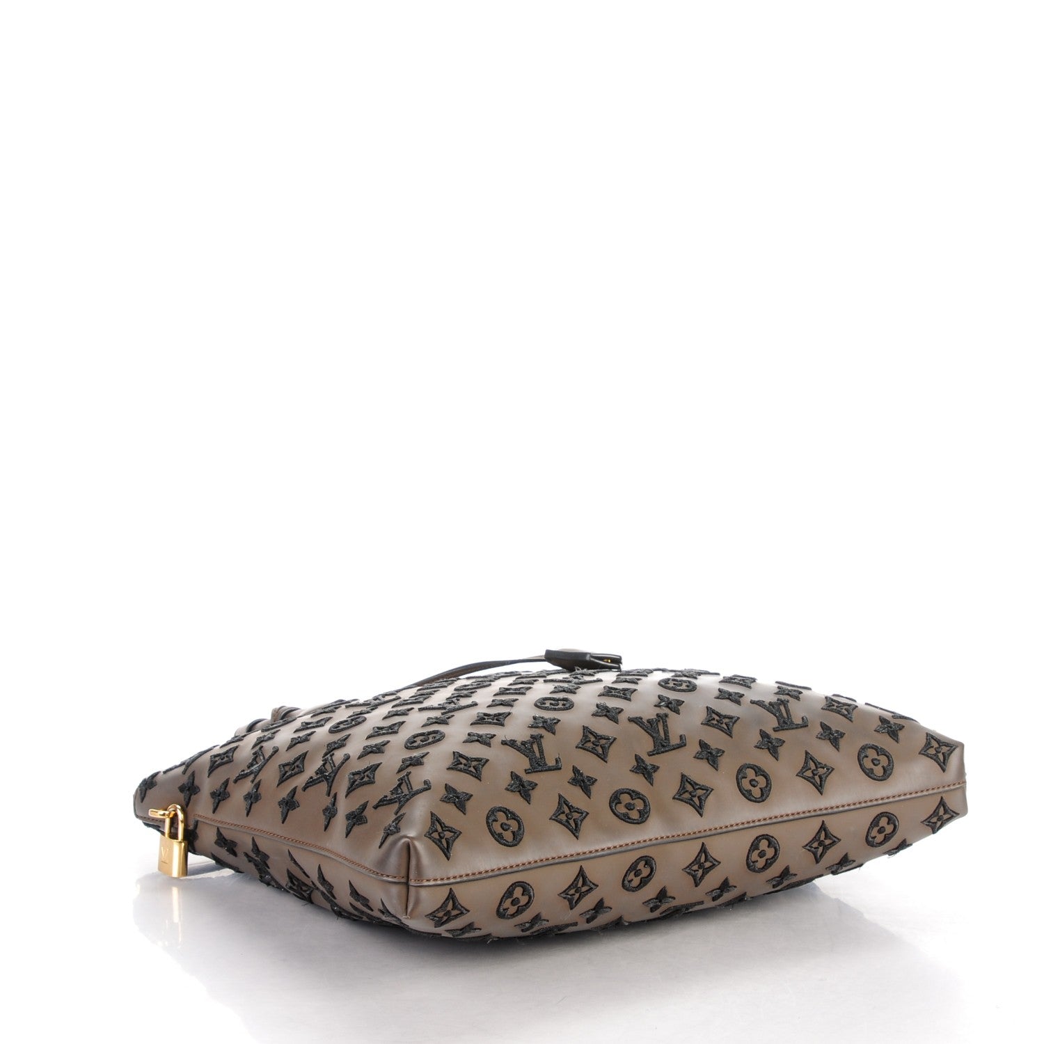 Louis Vuitton Monogram Addiction Vertical Lockit MM Brown 4 of 8