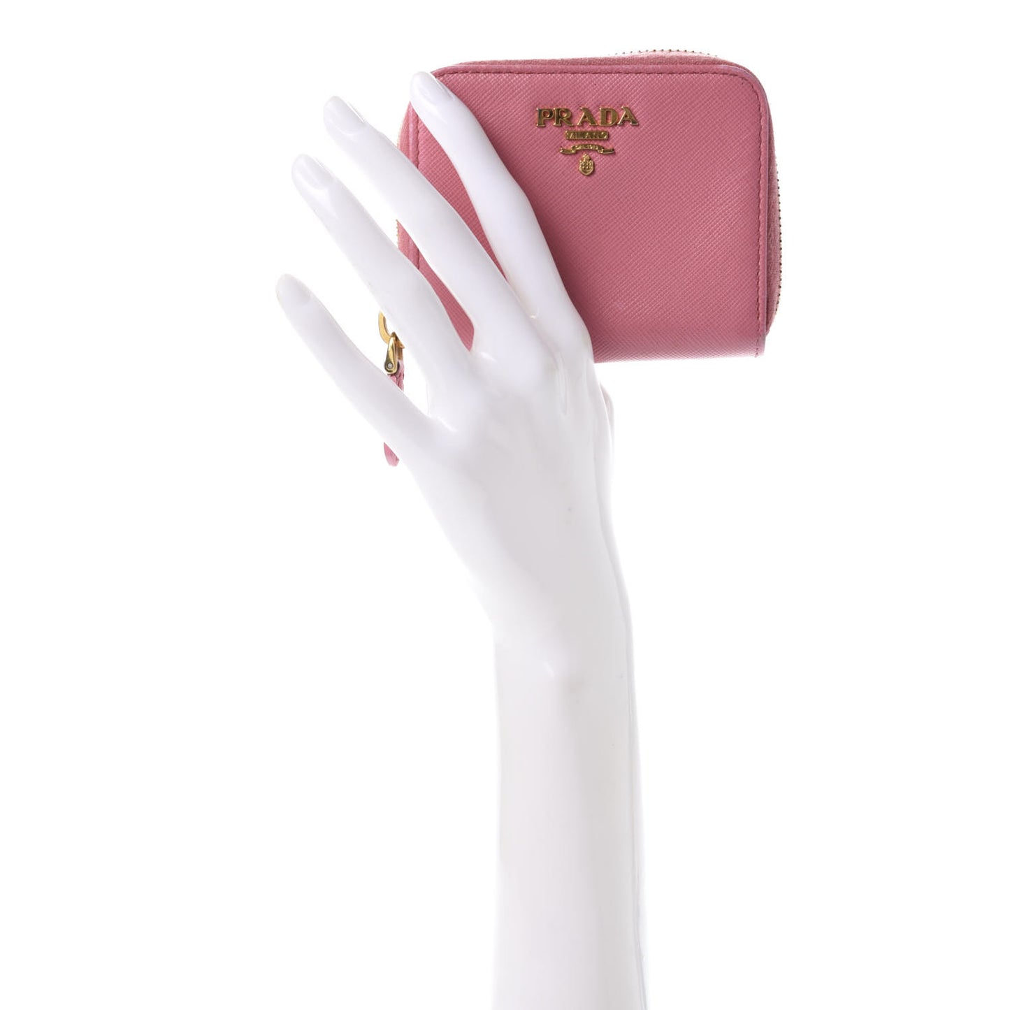 Saffiano Metal Zip Coin Purse Geranio