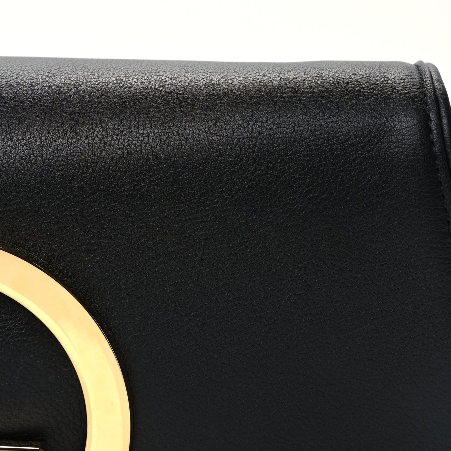 Roxy Calfskin Blondie Chain Shoulder Flap Bag Black