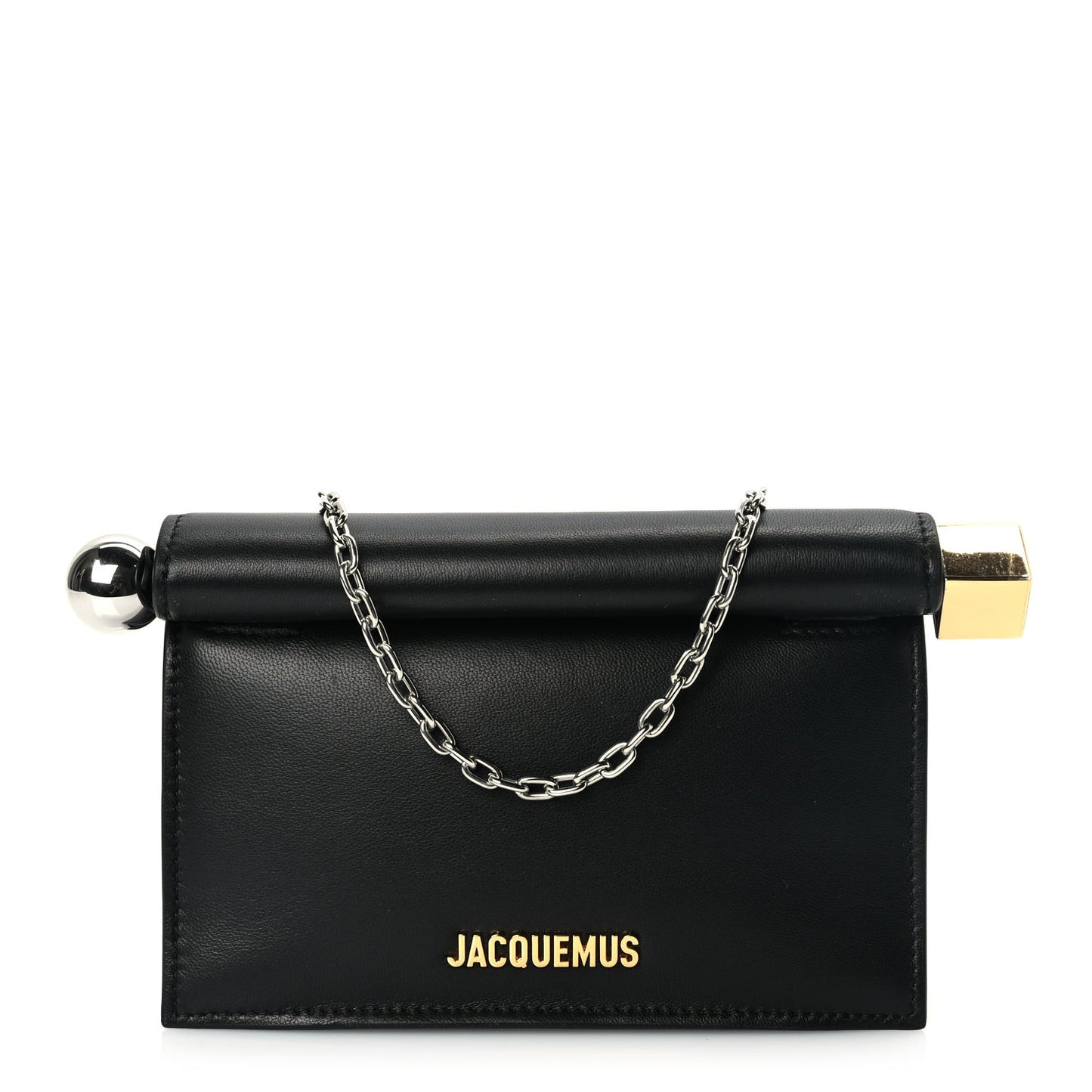Smooth Calfskin La Petite Pochette Rond Carre Black