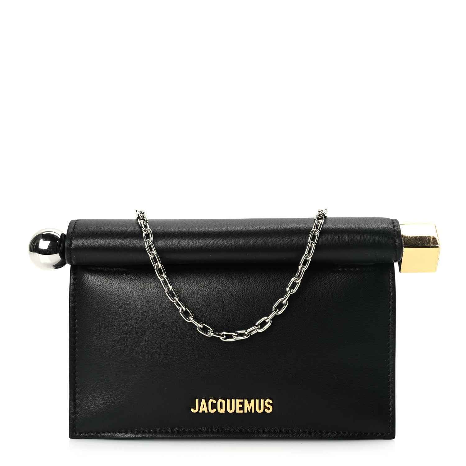 Jacquemus Smooth Calfskin La Petite Pochette Rond Carre Black 1 of 8